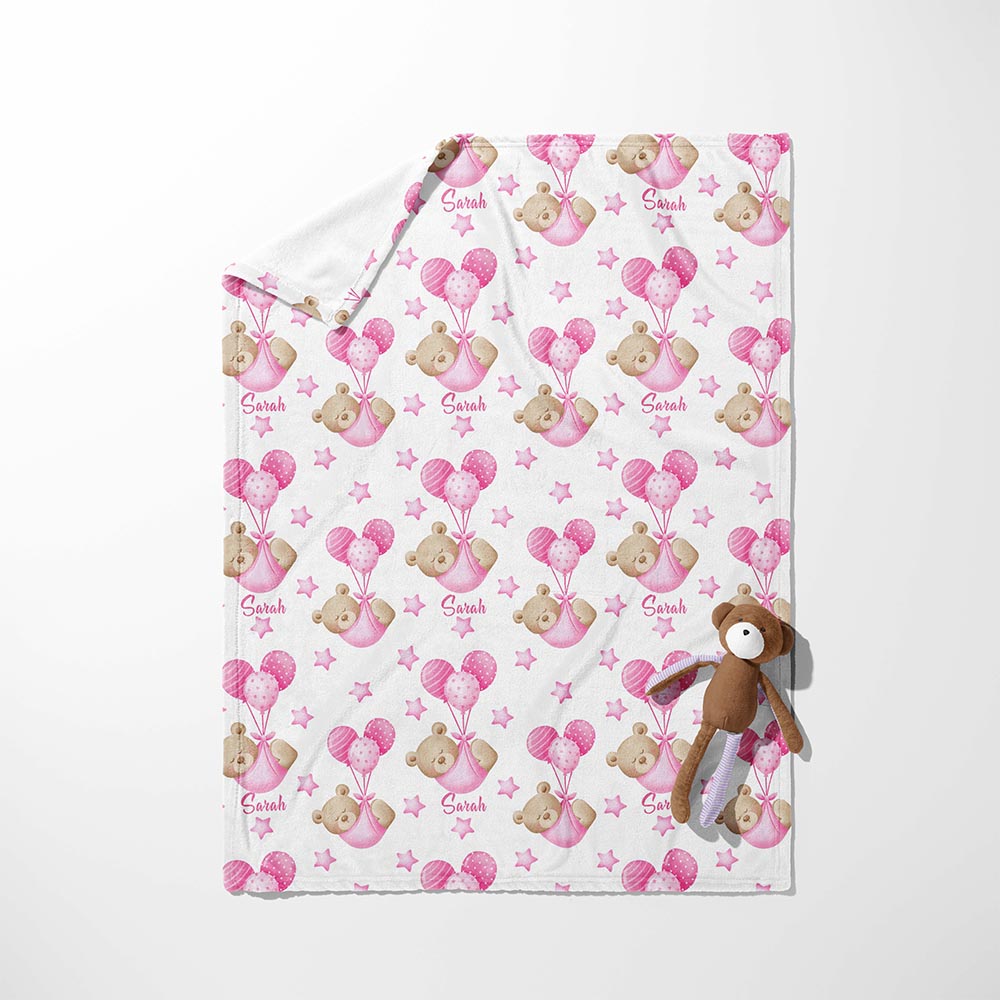 Teddy Bear Balloon Party Blanket