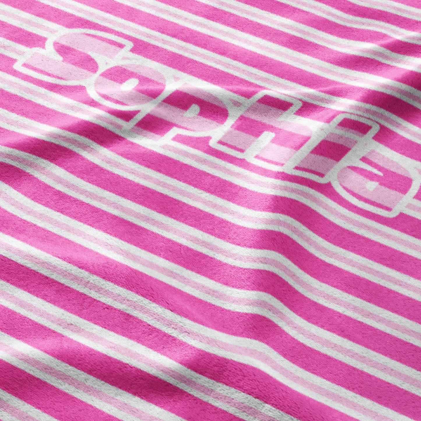 Pink Stripey Snuggles Blanket