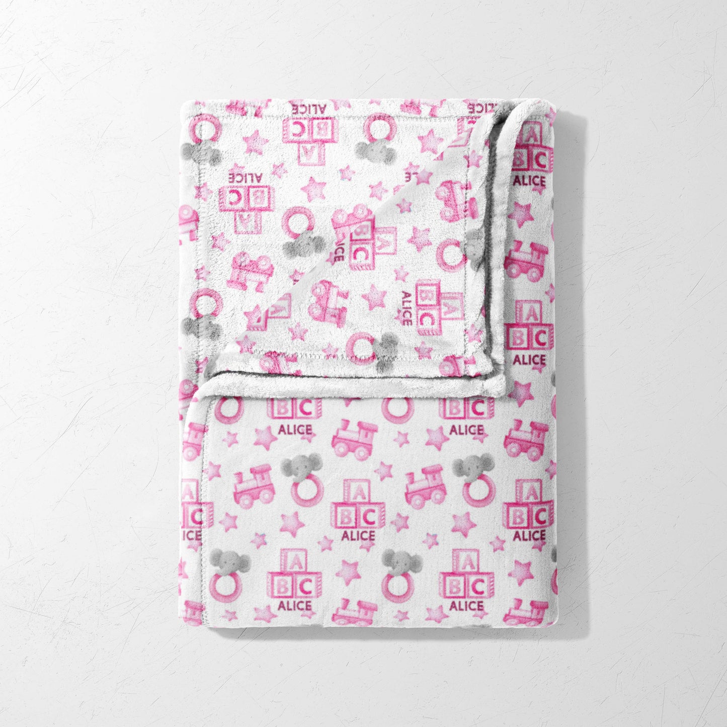 ABC & Toy Train Adventure Blanket