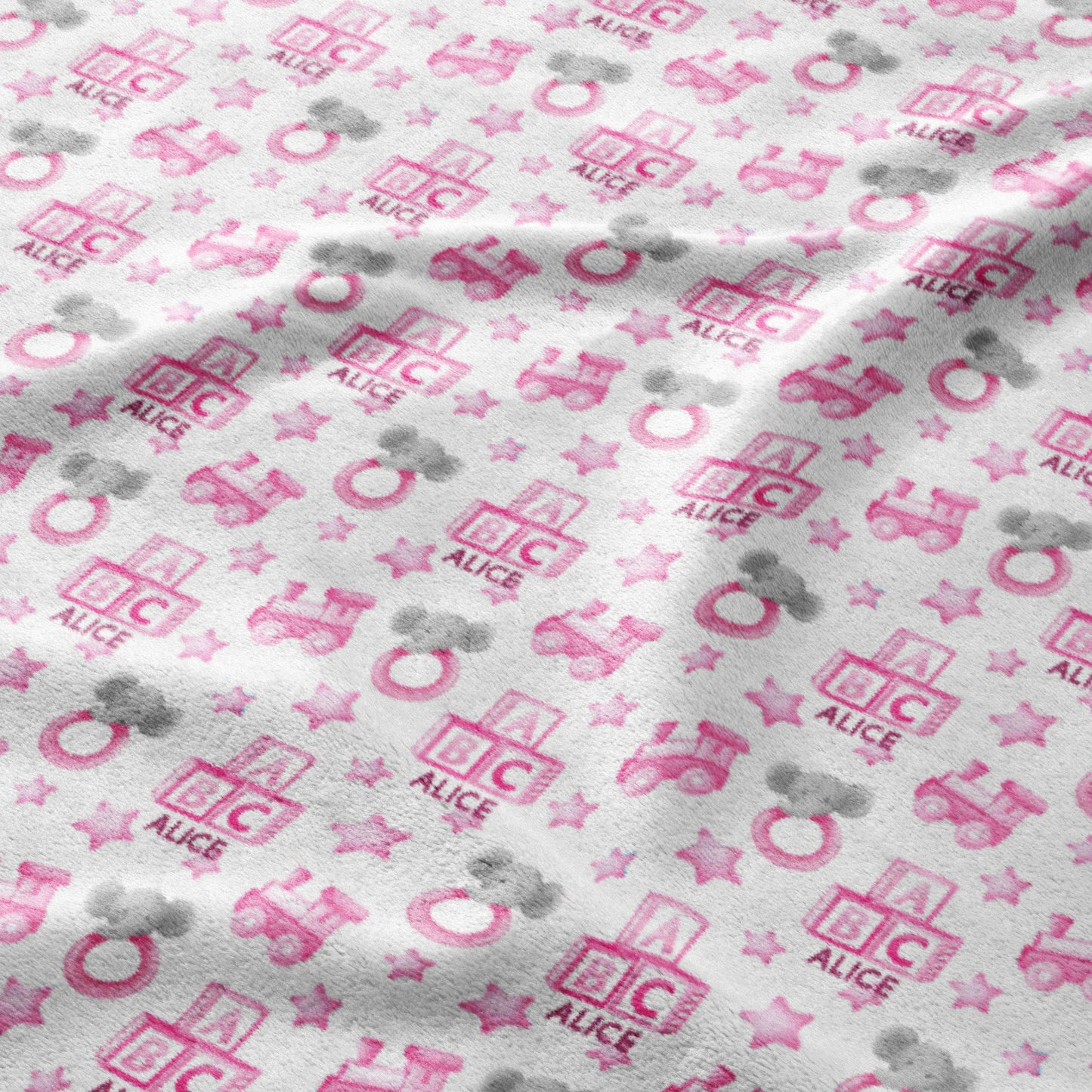 ABC & Toy Train Adventure Blanket