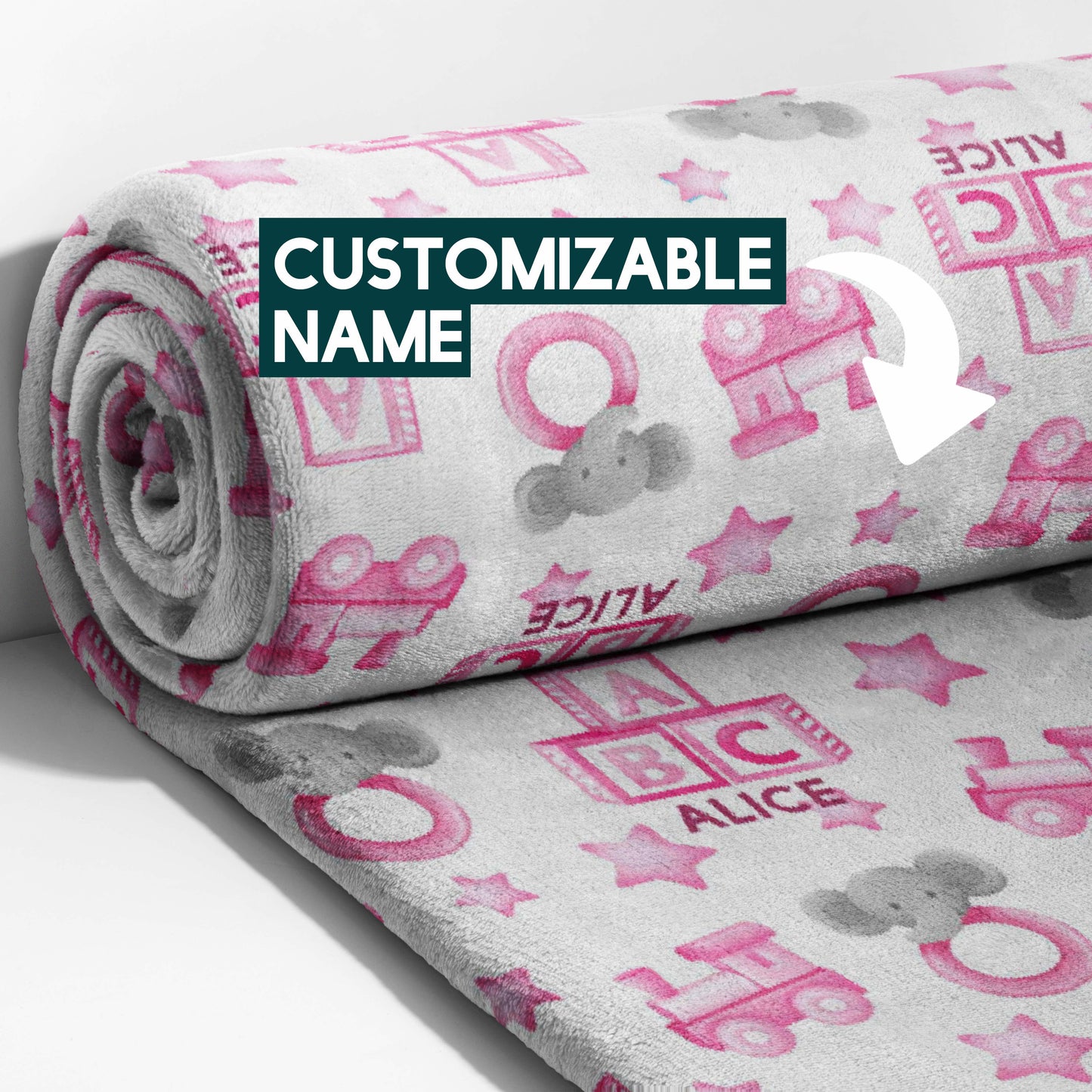 ABC & Toy Train Adventure Blanket