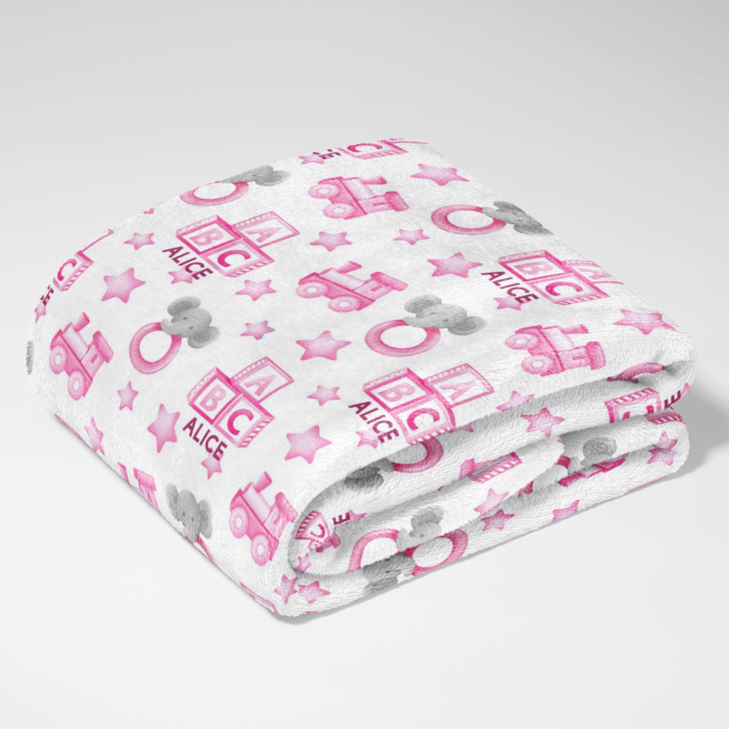 ABC & Toy Train Adventure Blanket
