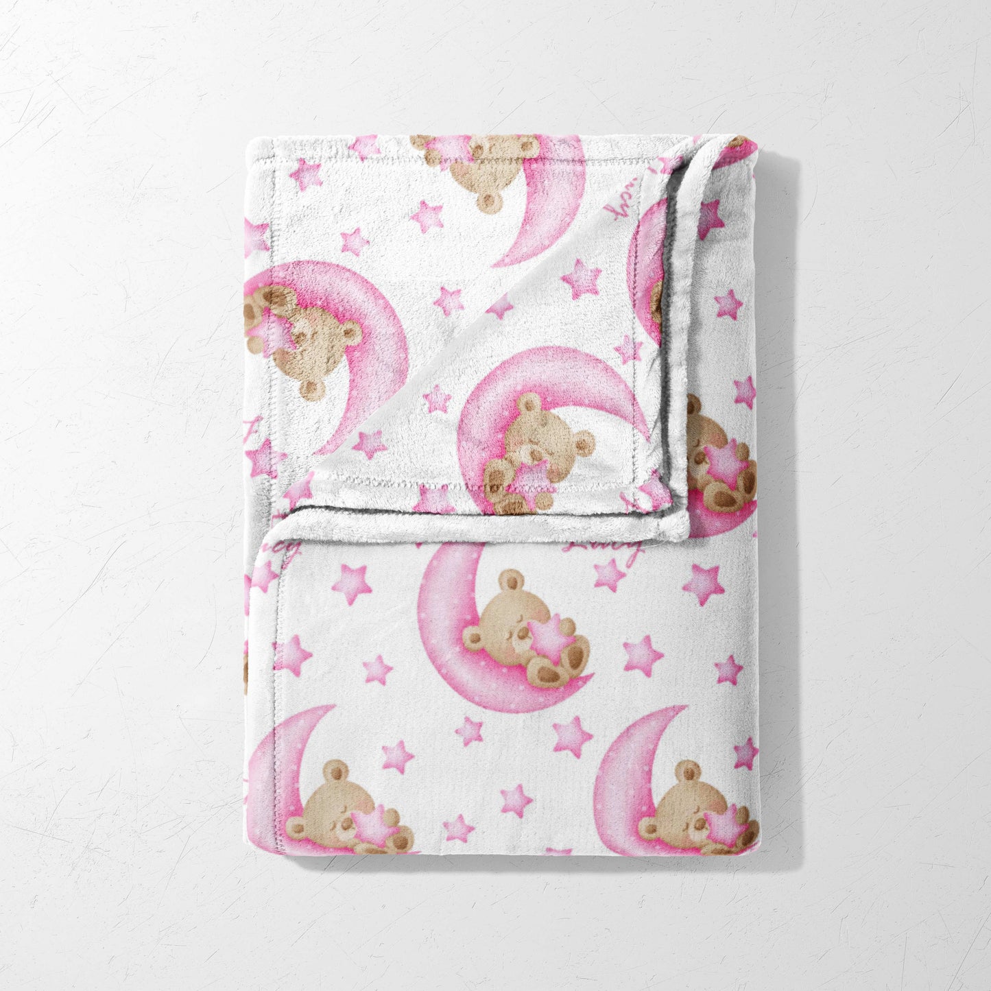 Teddy on the Moon Blanket