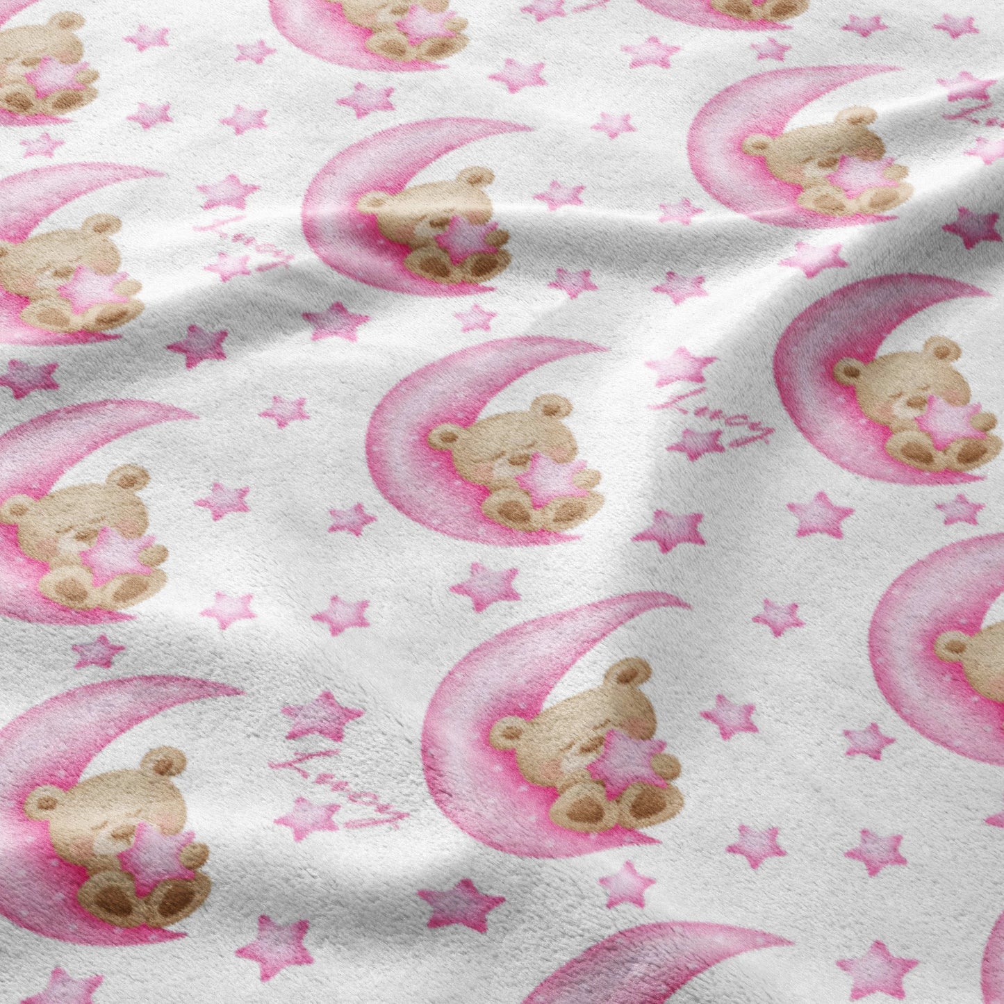 Teddy on the Moon Blanket