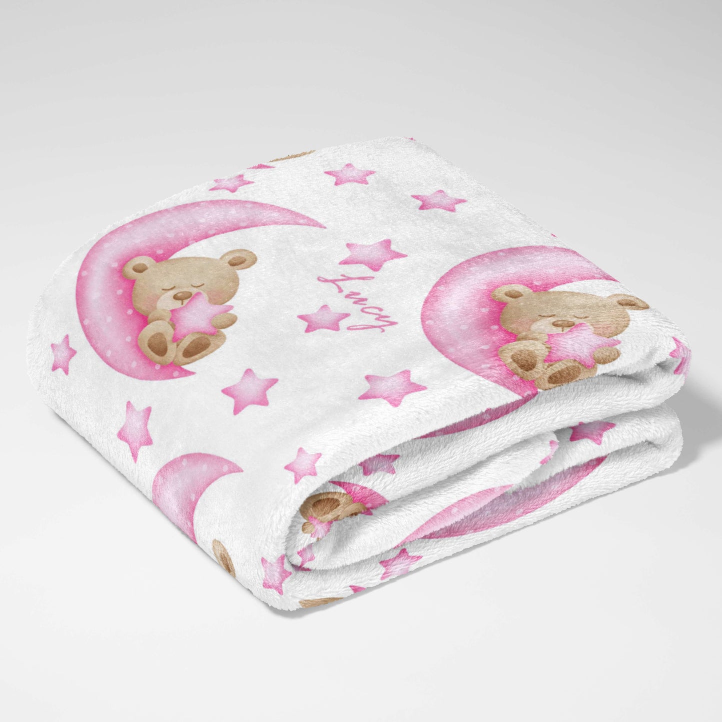 Teddy on the Moon Blanket