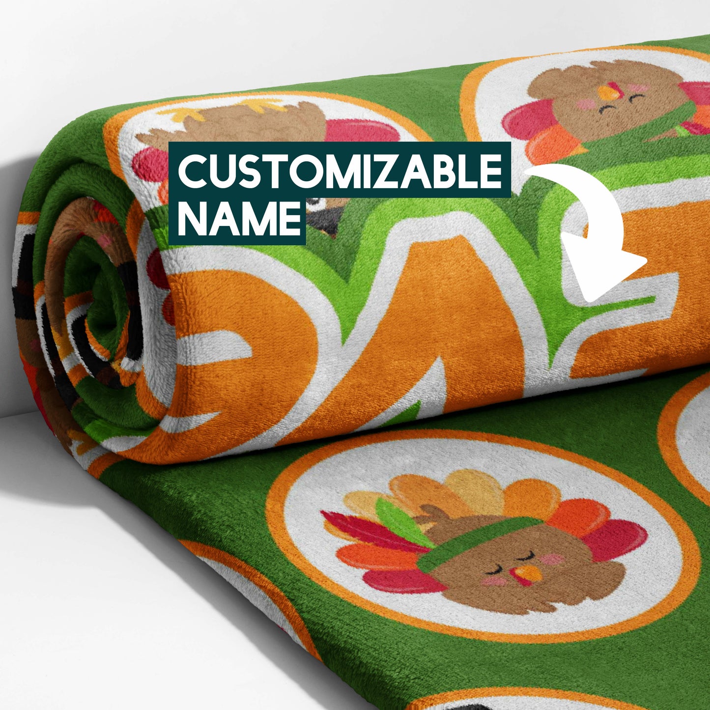 Turkey Time Circles Blanket
