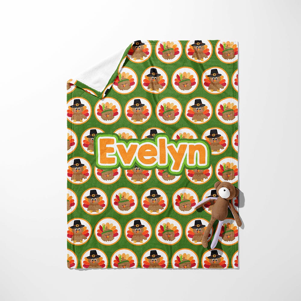 Turkey Time Circles Blanket