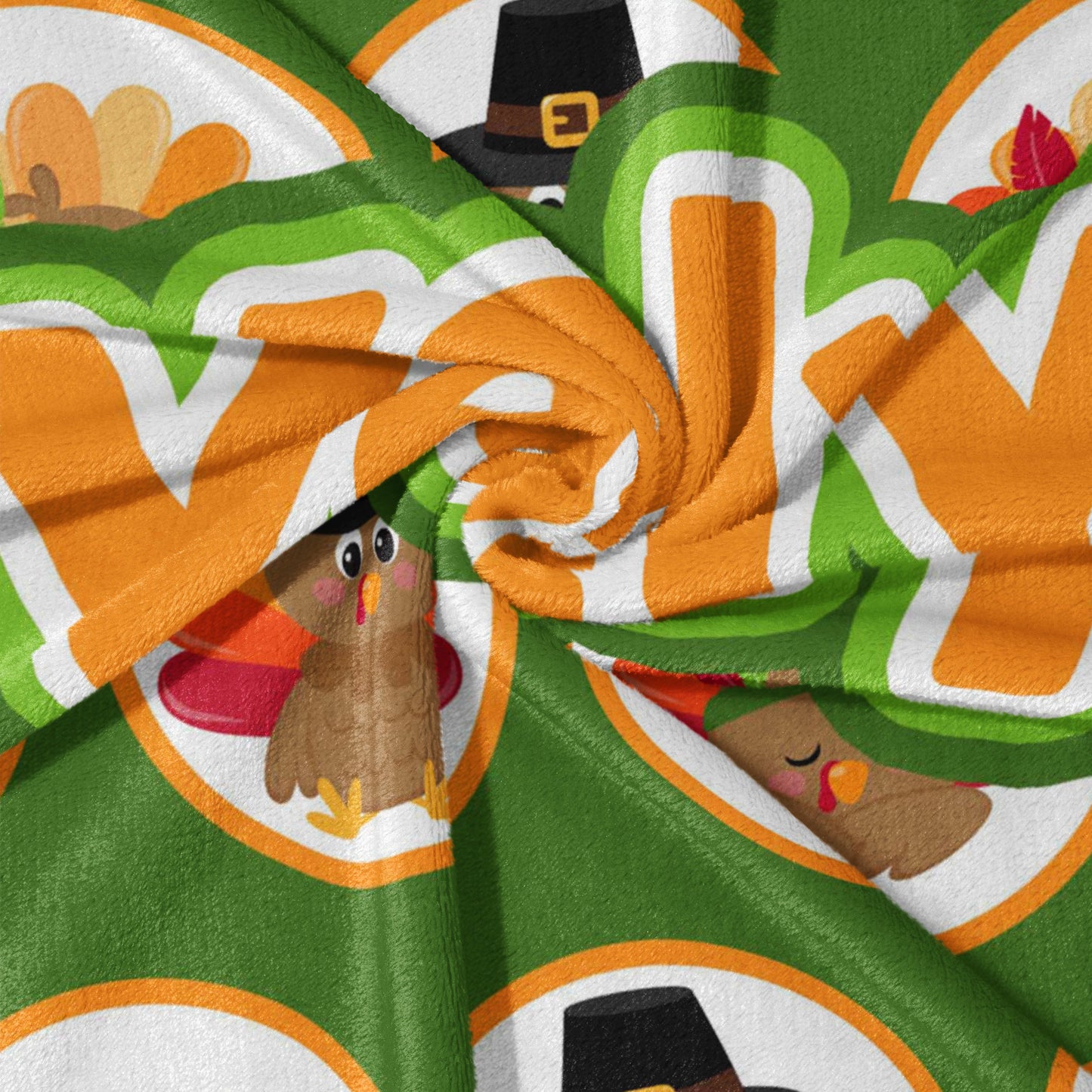 Turkey Time Circles Blanket