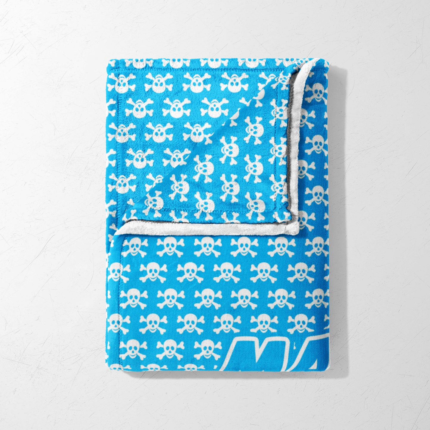 Sky Blue Skulls Blanket