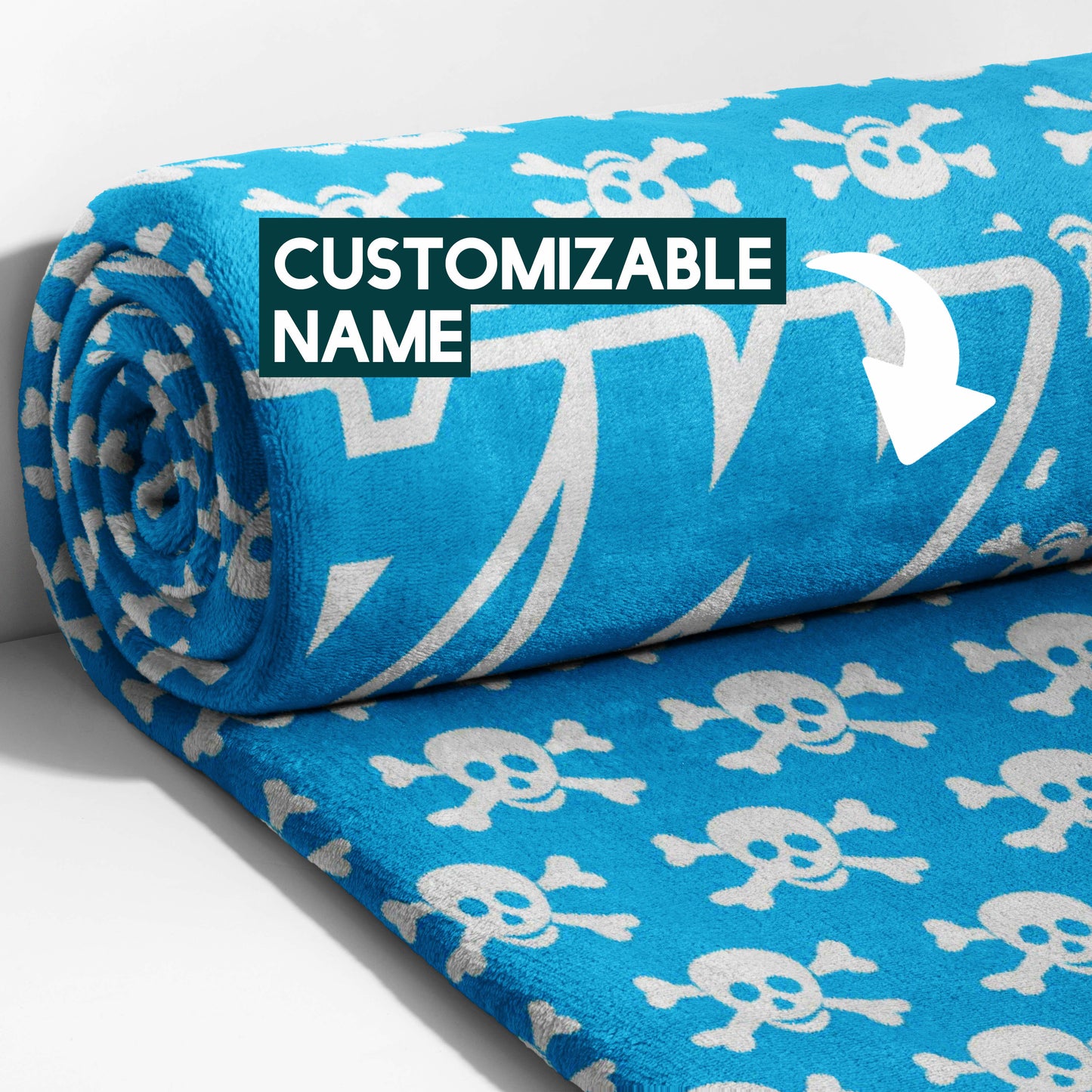 Sky Blue Skulls Blanket