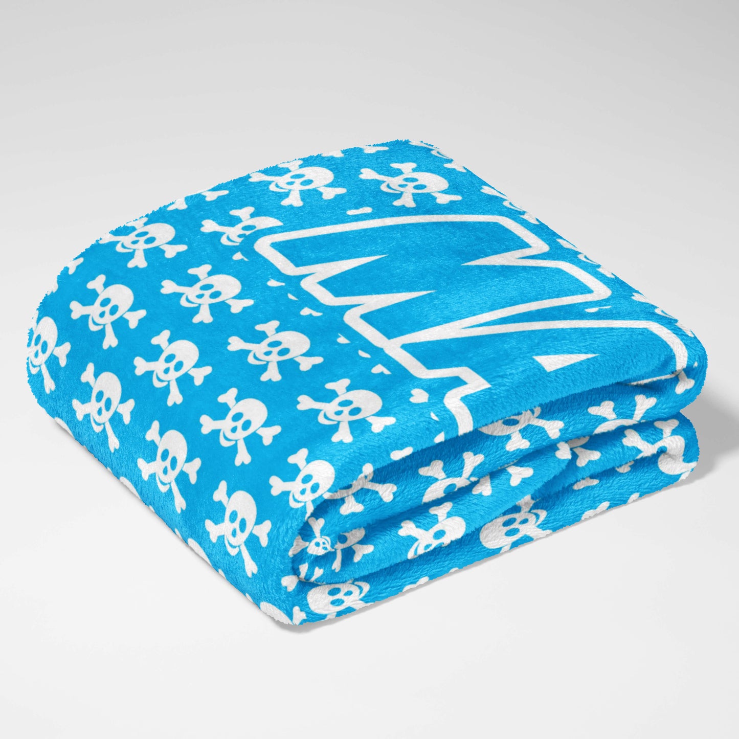 Sky Blue Skulls Blanket