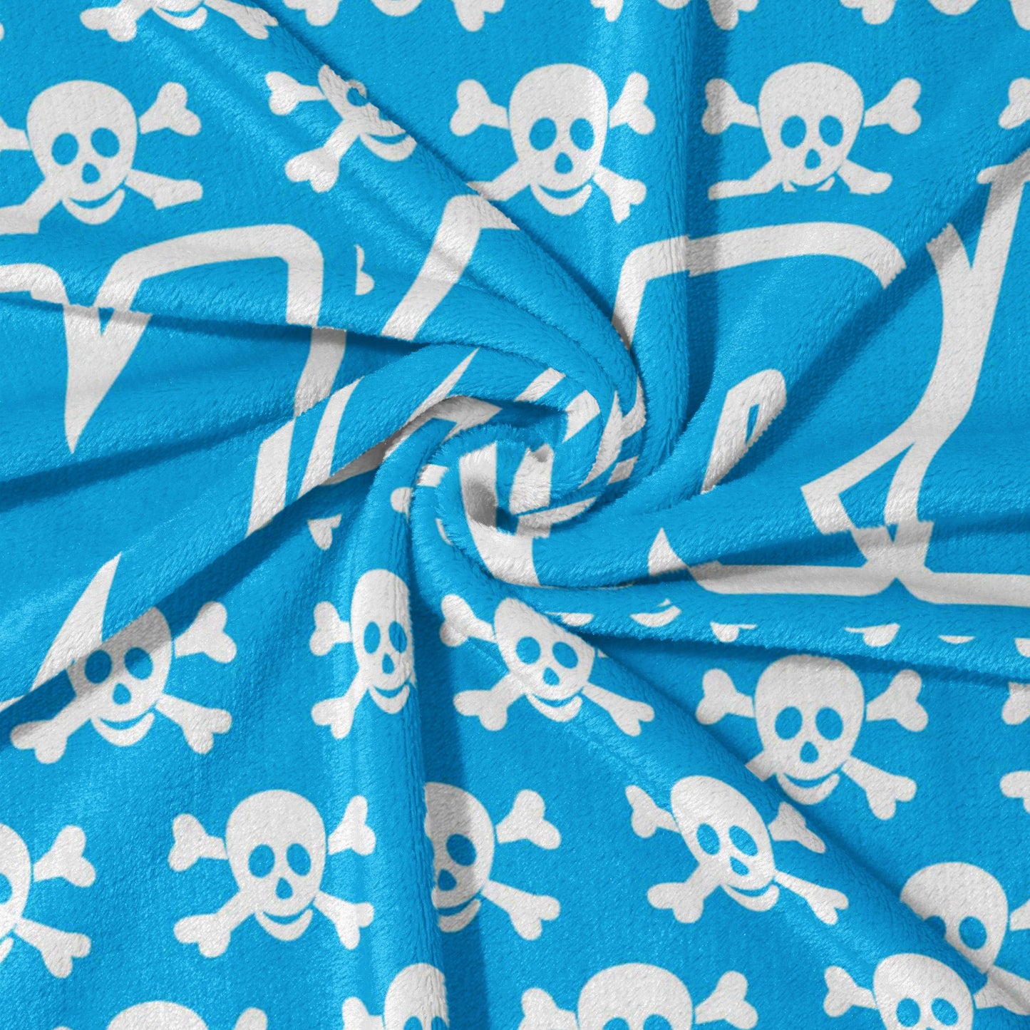 Sky Blue Skulls Blanket