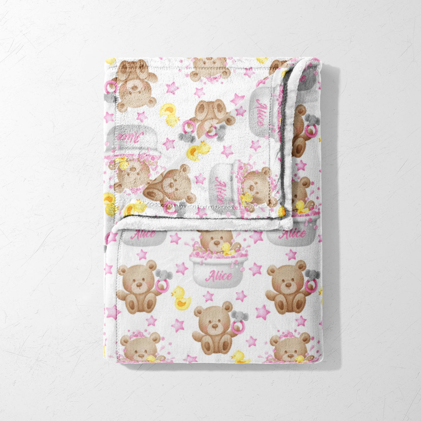 Teddy's Bath Time Bubbles Blanket