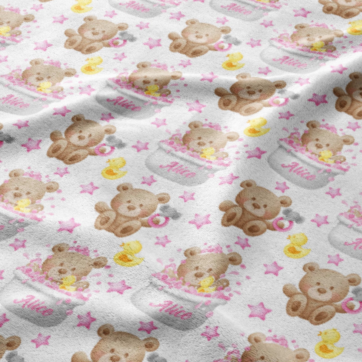Teddy's Bath Time Bubbles Blanket