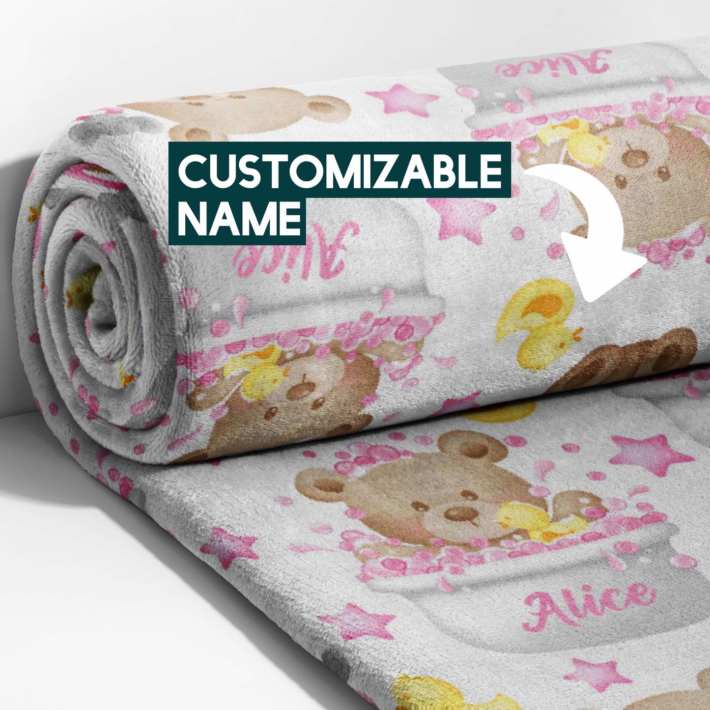 Teddy's Bath Time Bubbles Blanket