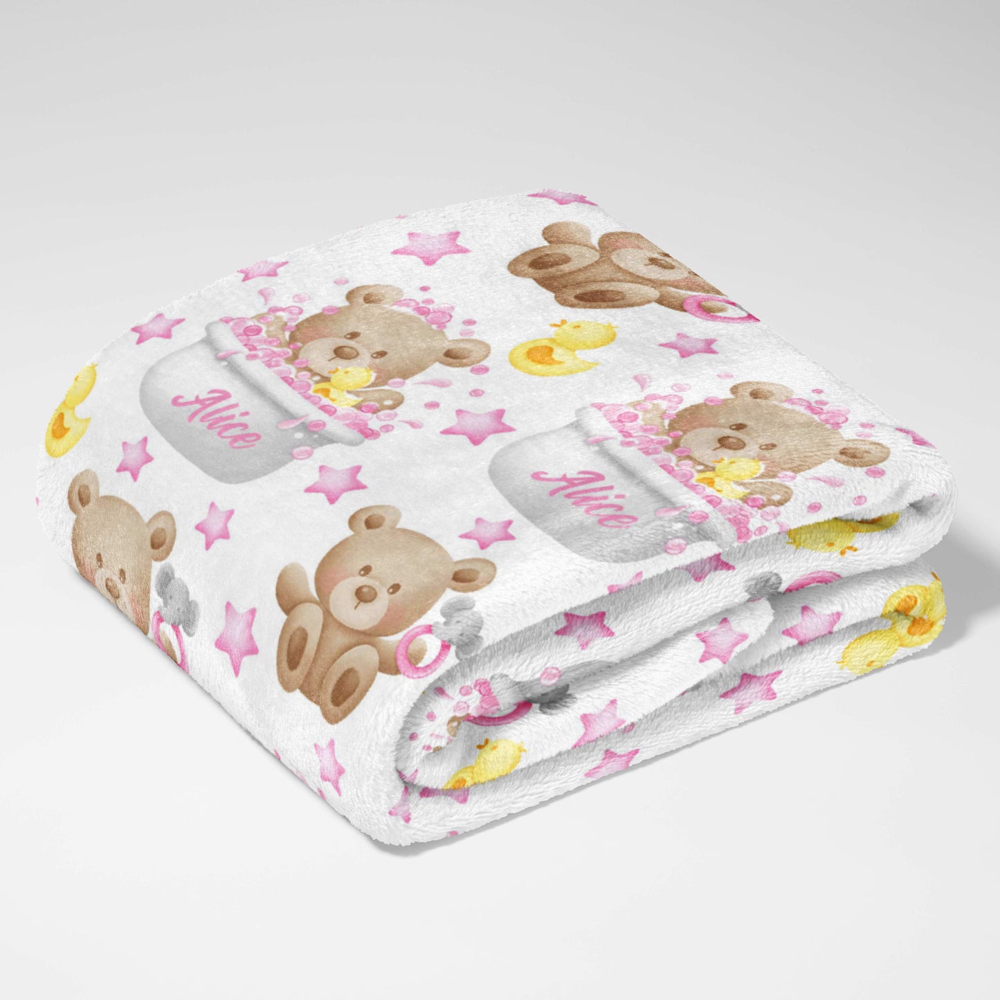 Teddy's Bath Time Bubbles Blanket