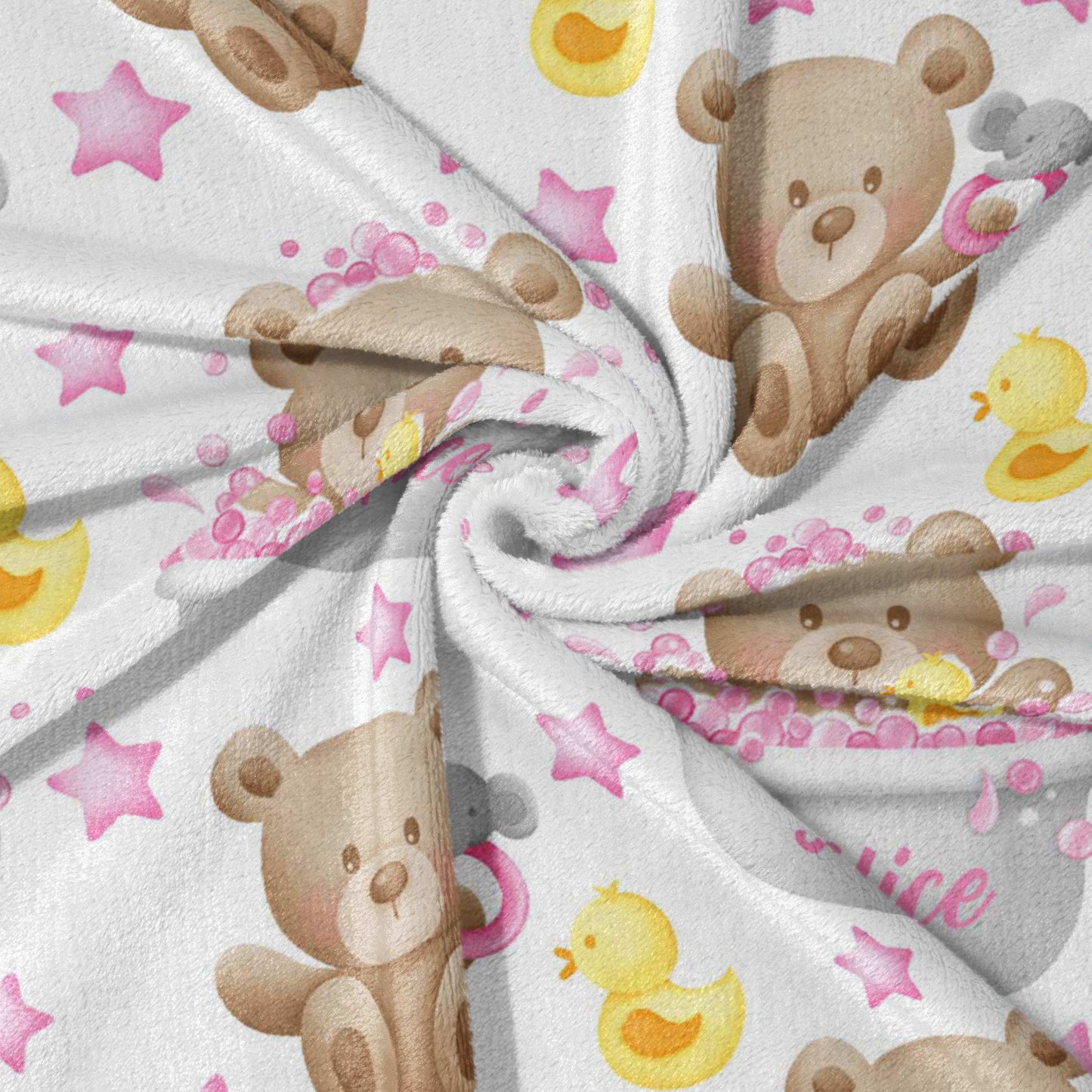 Teddy's Bath Time Bubbles Blanket