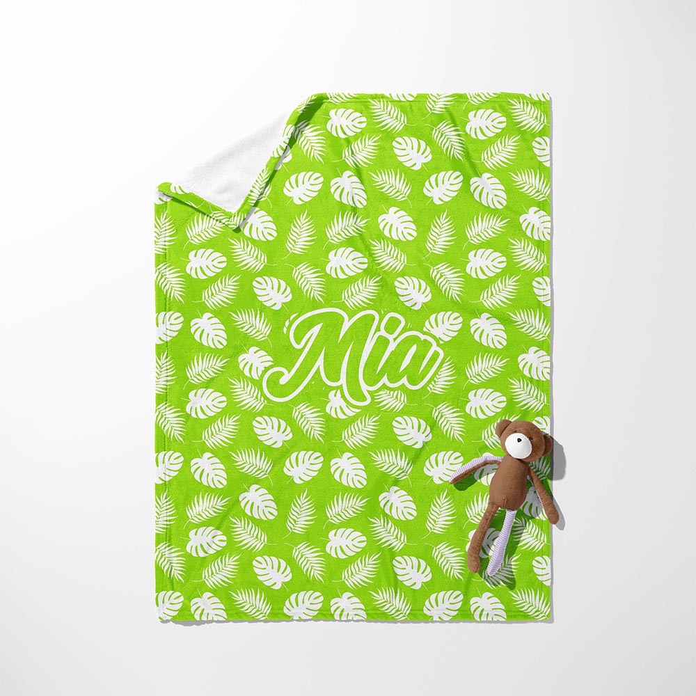 Tropical Leafy Dreams Blanket