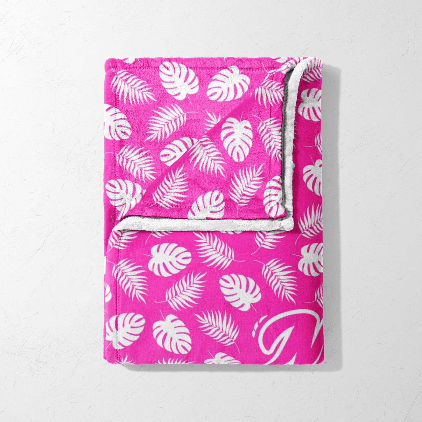 Pink Paradise Palms Blanket