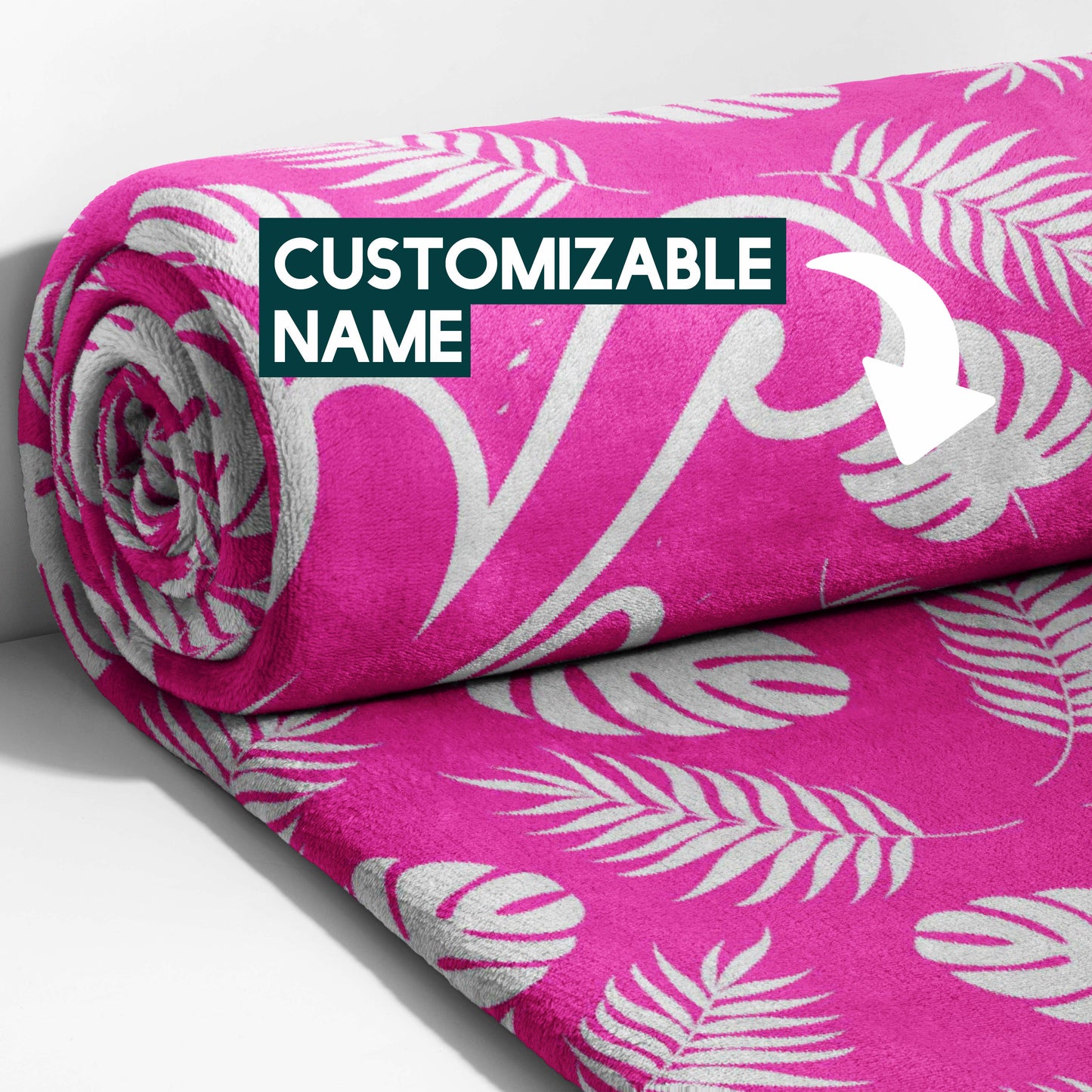 Pink Paradise Palms Blanket