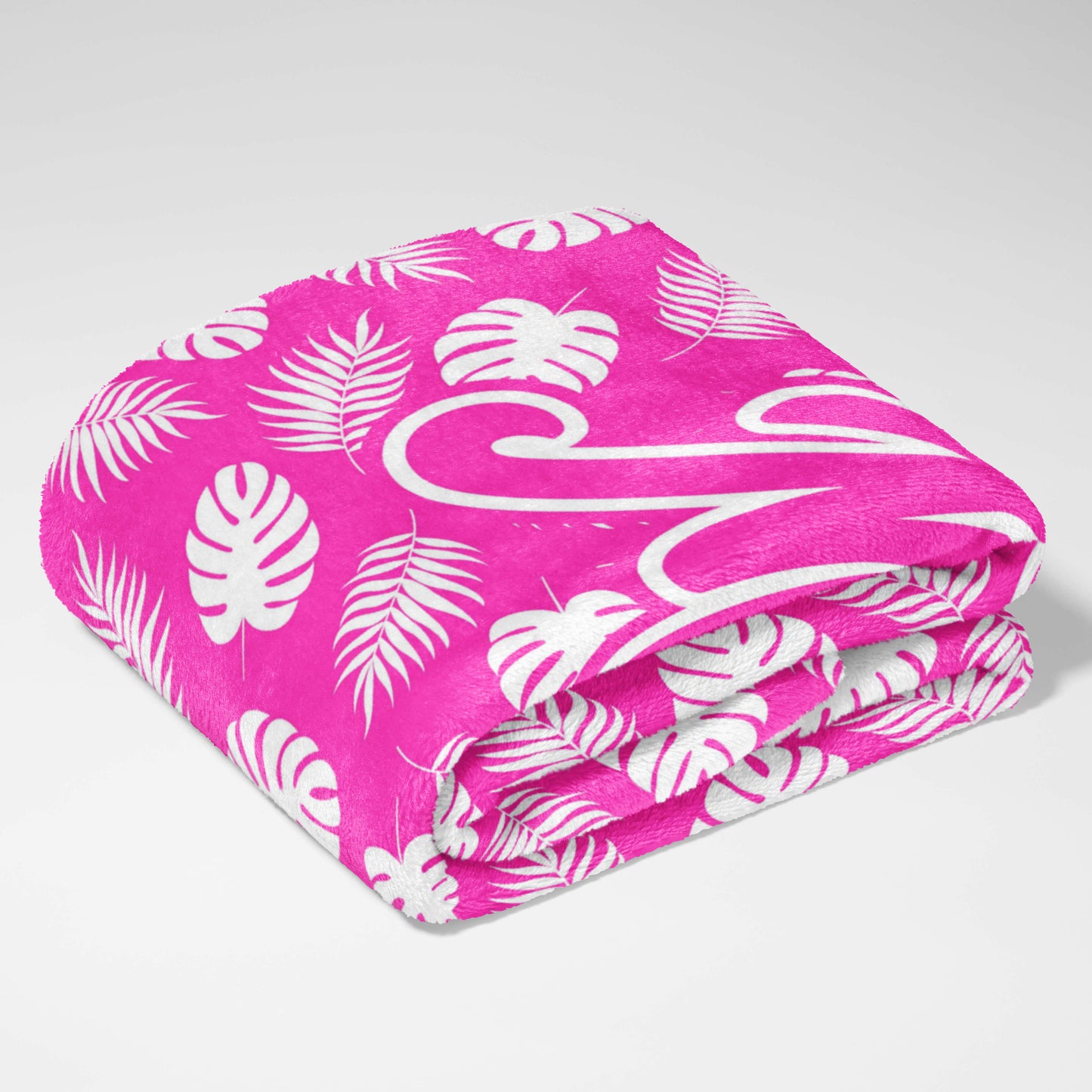 Pink Paradise Palms Blanket