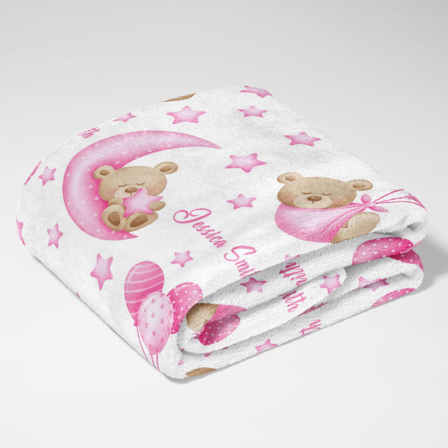 Teddy Moon & Balloon Dreams Blanket