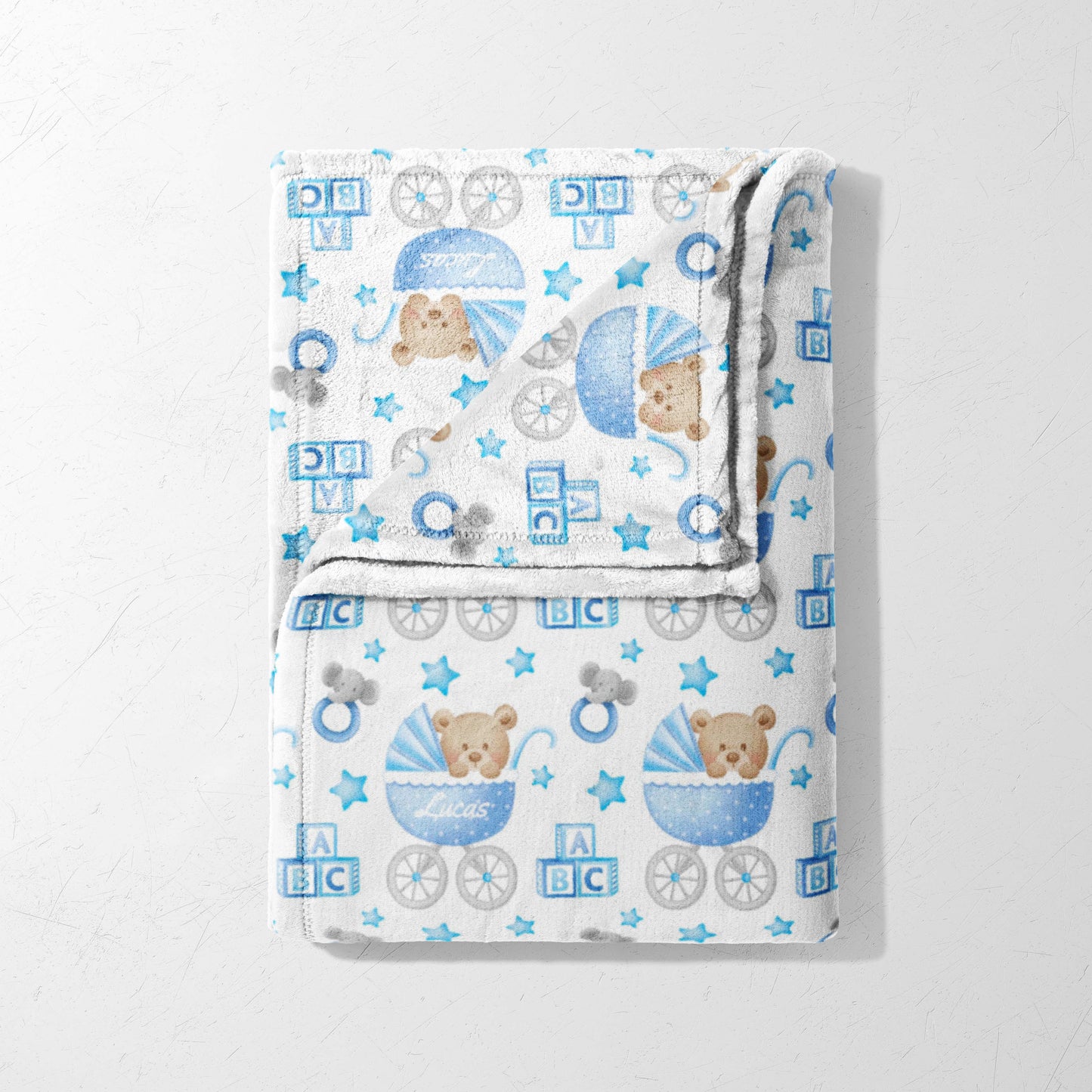 Teddy & Blue Pram Parade Blanket