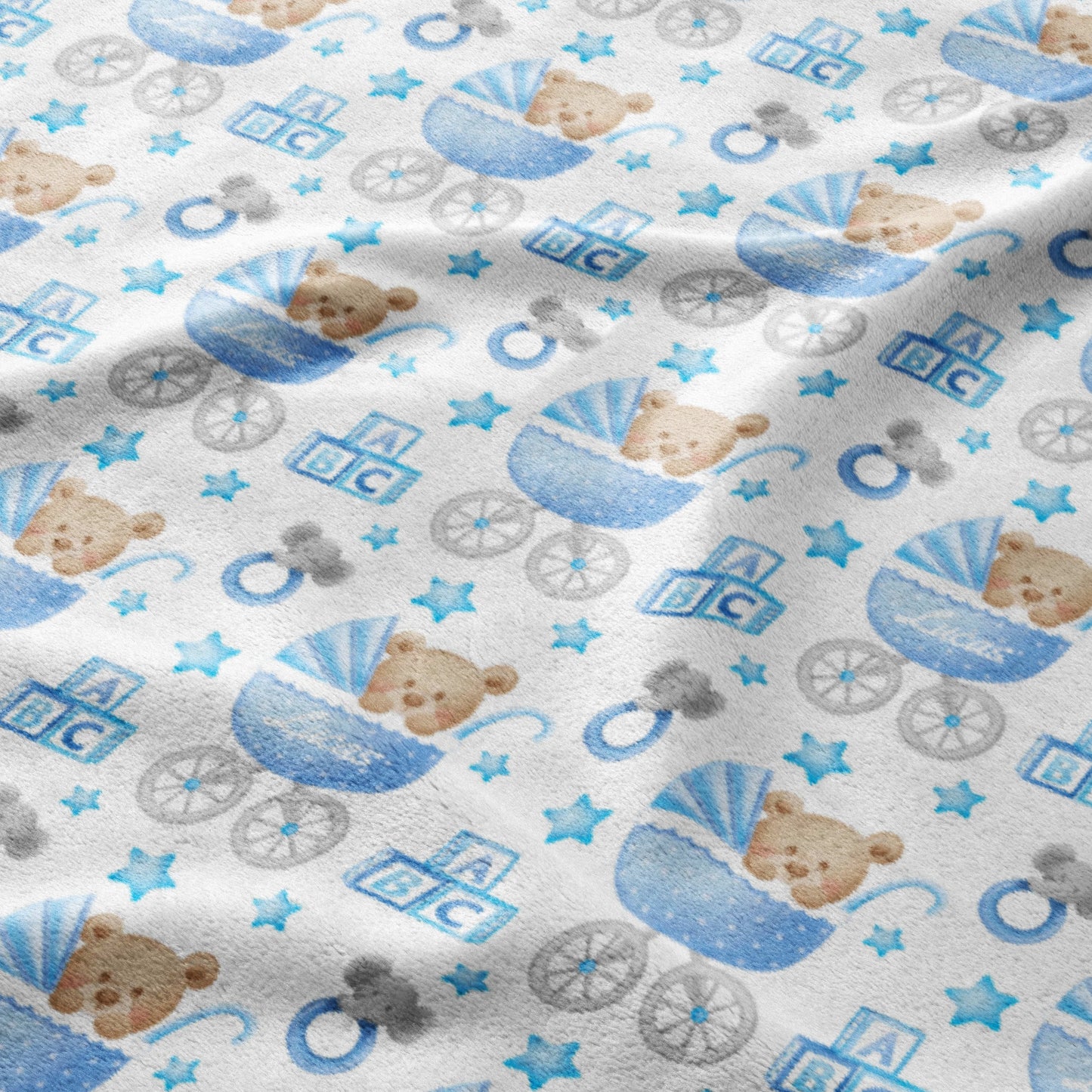Teddy & Blue Pram Parade Blanket