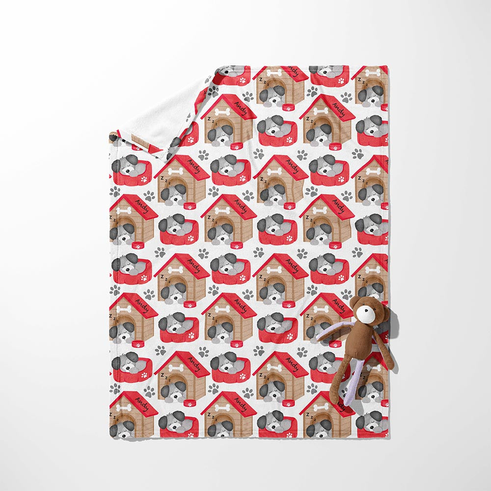 Puppy in a Doghouse Blanket