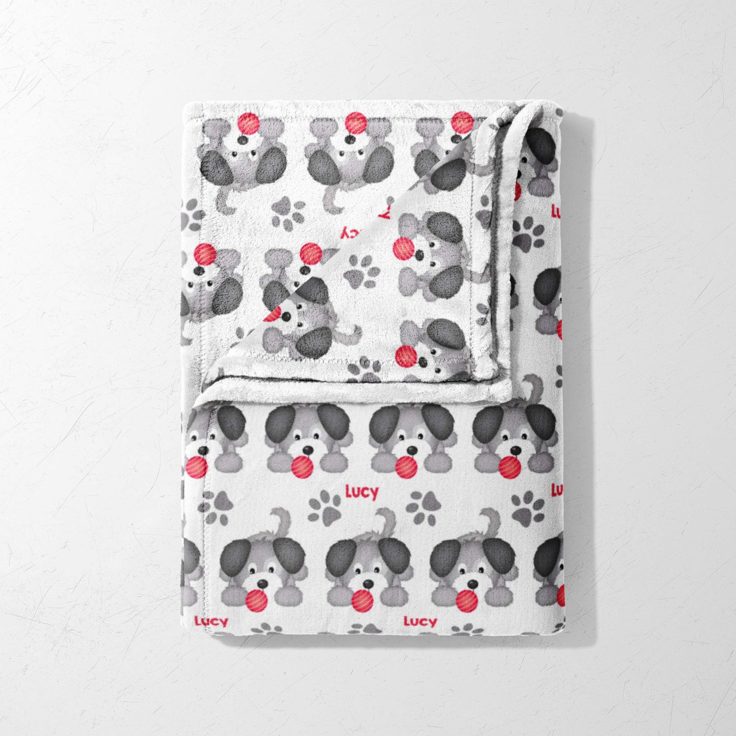 Playful Pup & Ball Blanket