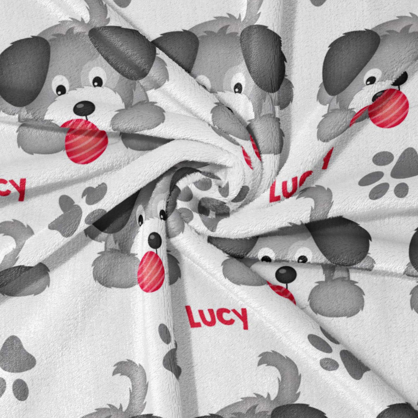 Playful Pup & Ball Blanket