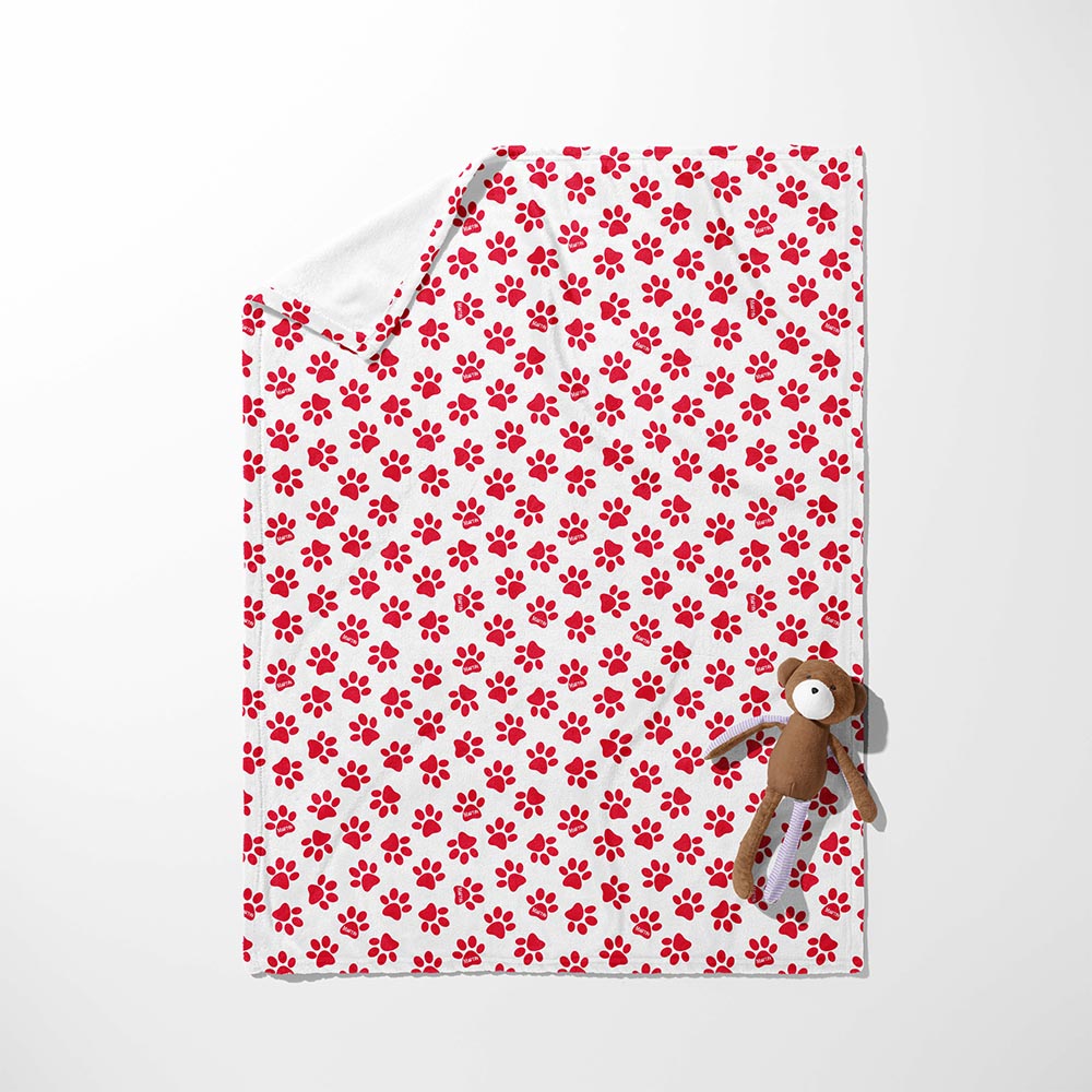 Little Red Paw Parade Blanket