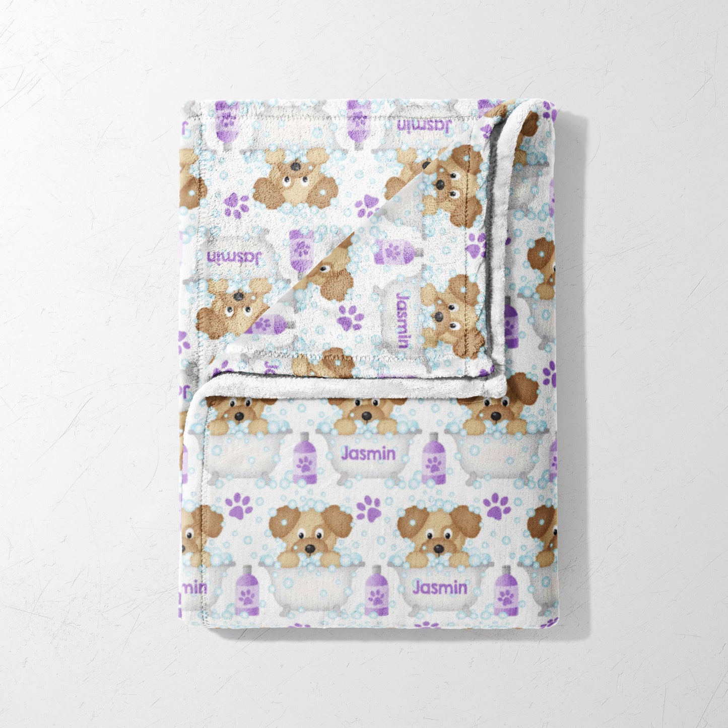 Bubble Bath Pups Blanket