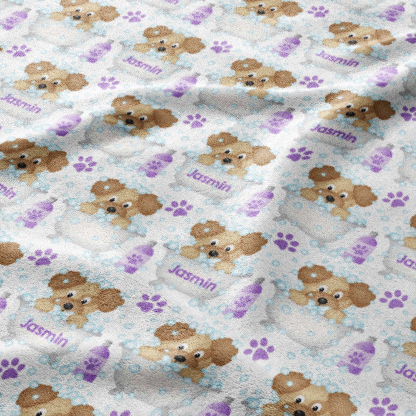 Bubble Bath Pups Blanket