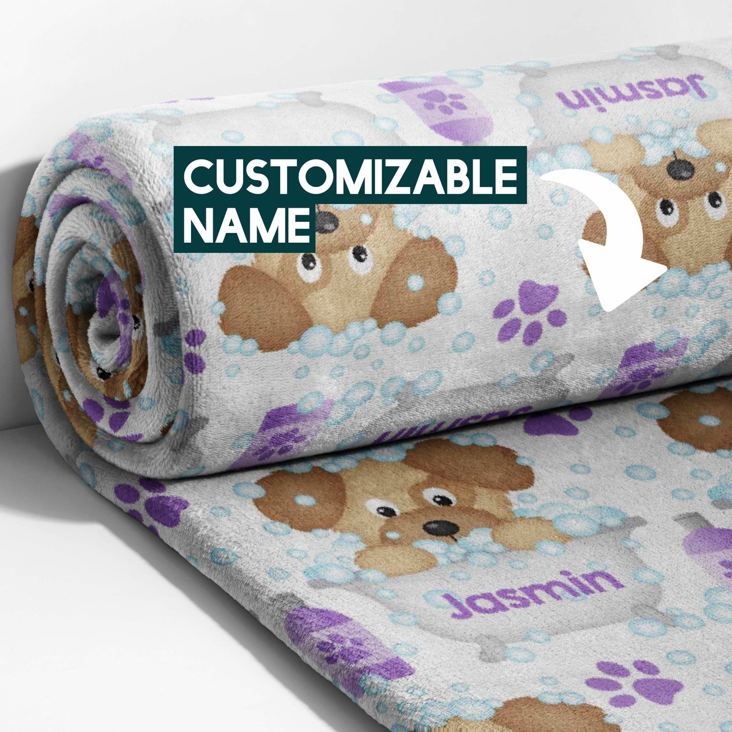 Bubble Bath Pups Blanket