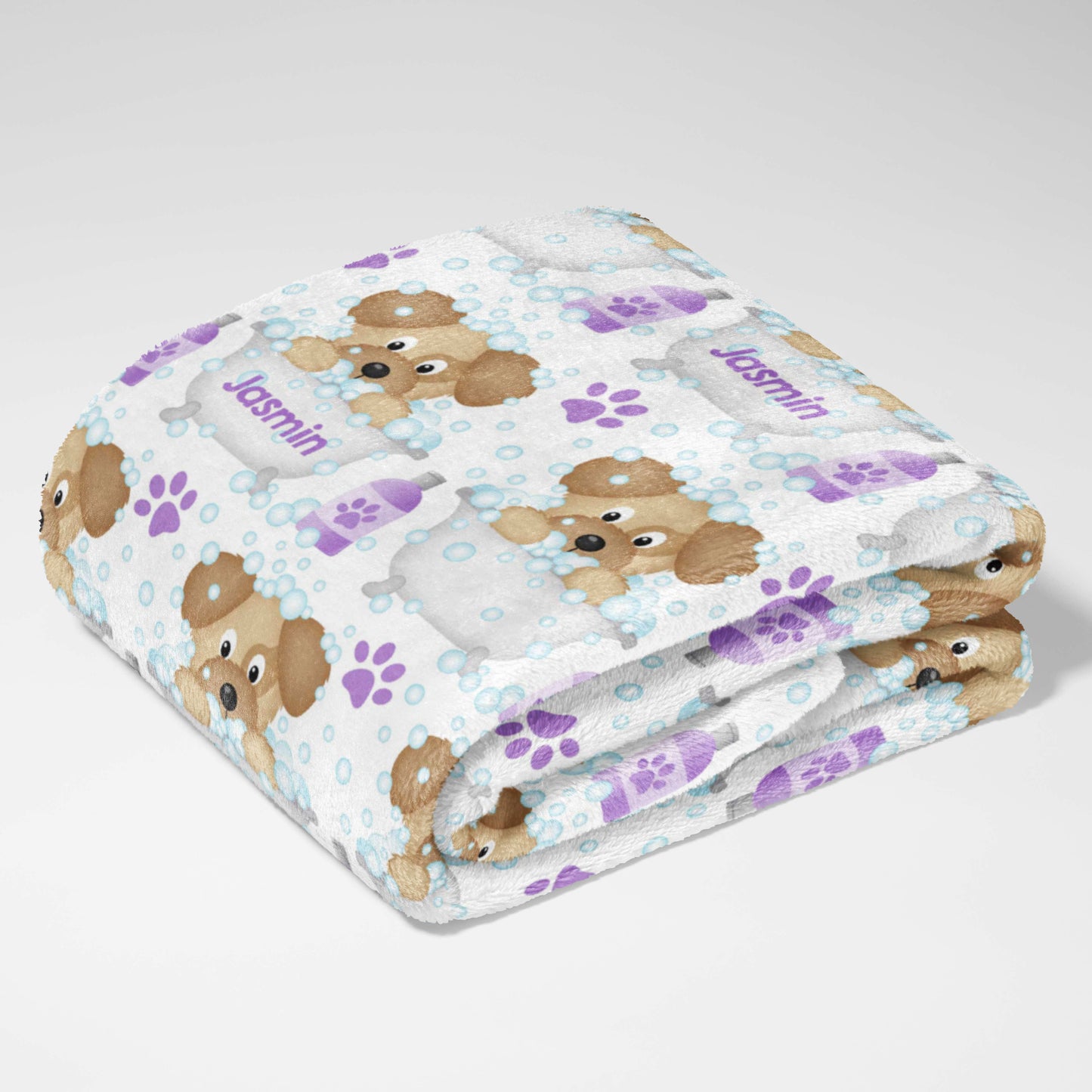 Bubble Bath Pups Blanket