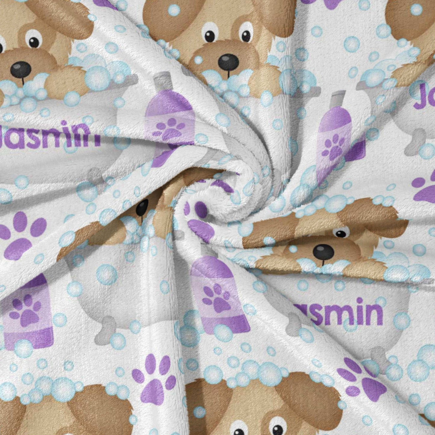 Bubble Bath Pups Blanket