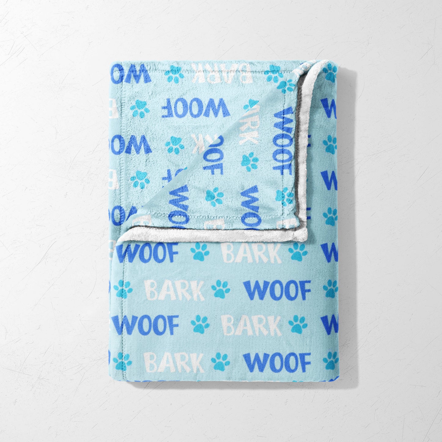 Woof & Bark Blue Paws Blanket