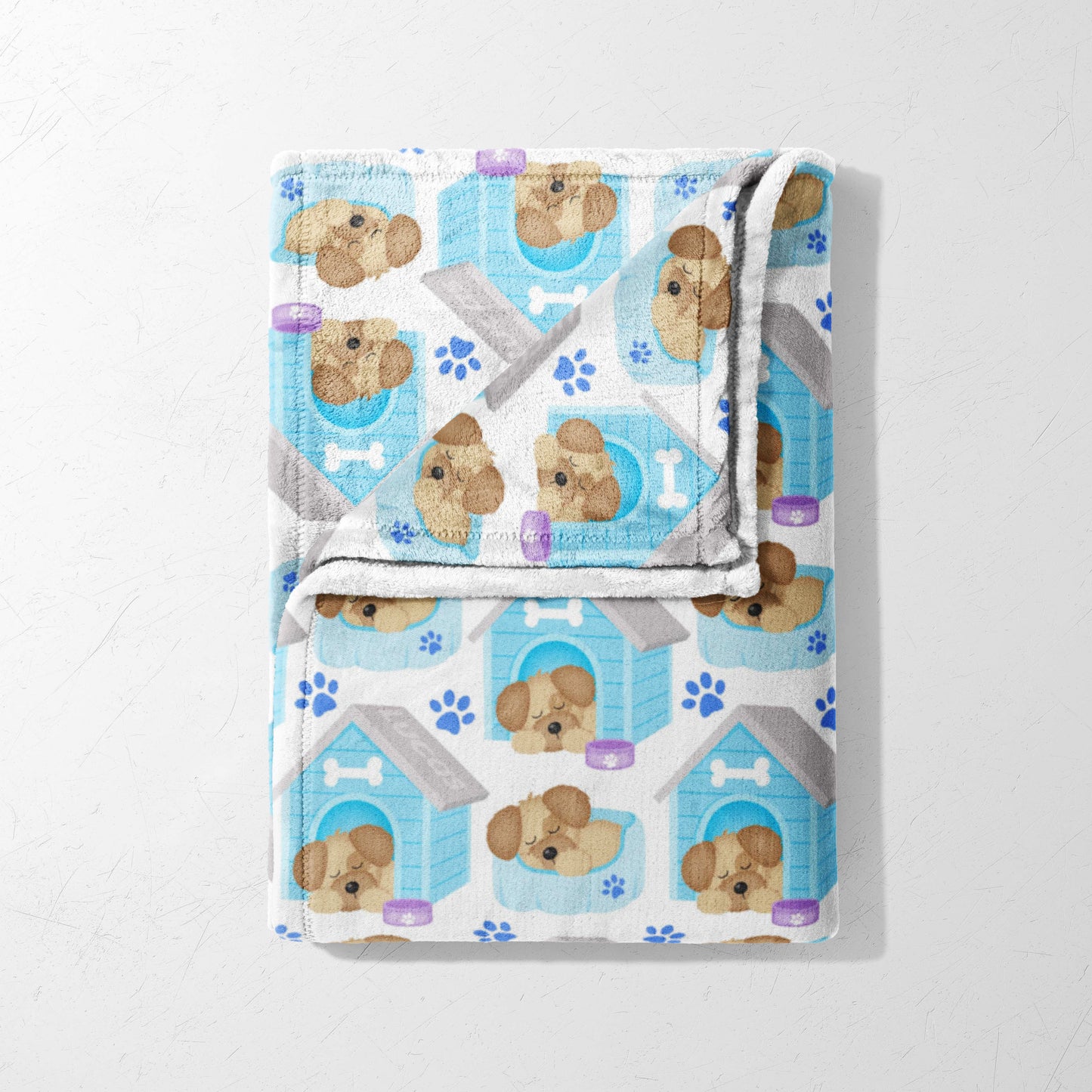 Blue Doghouse Dreams Blanket
