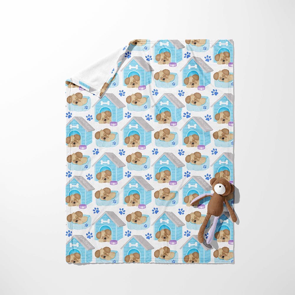 Blue Doghouse Dreams Blanket