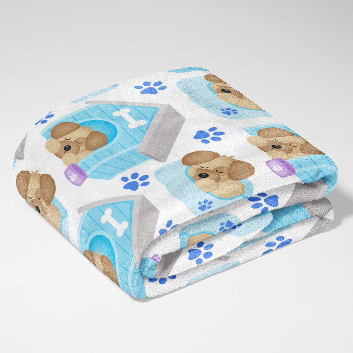 Blue Doghouse Dreams Blanket