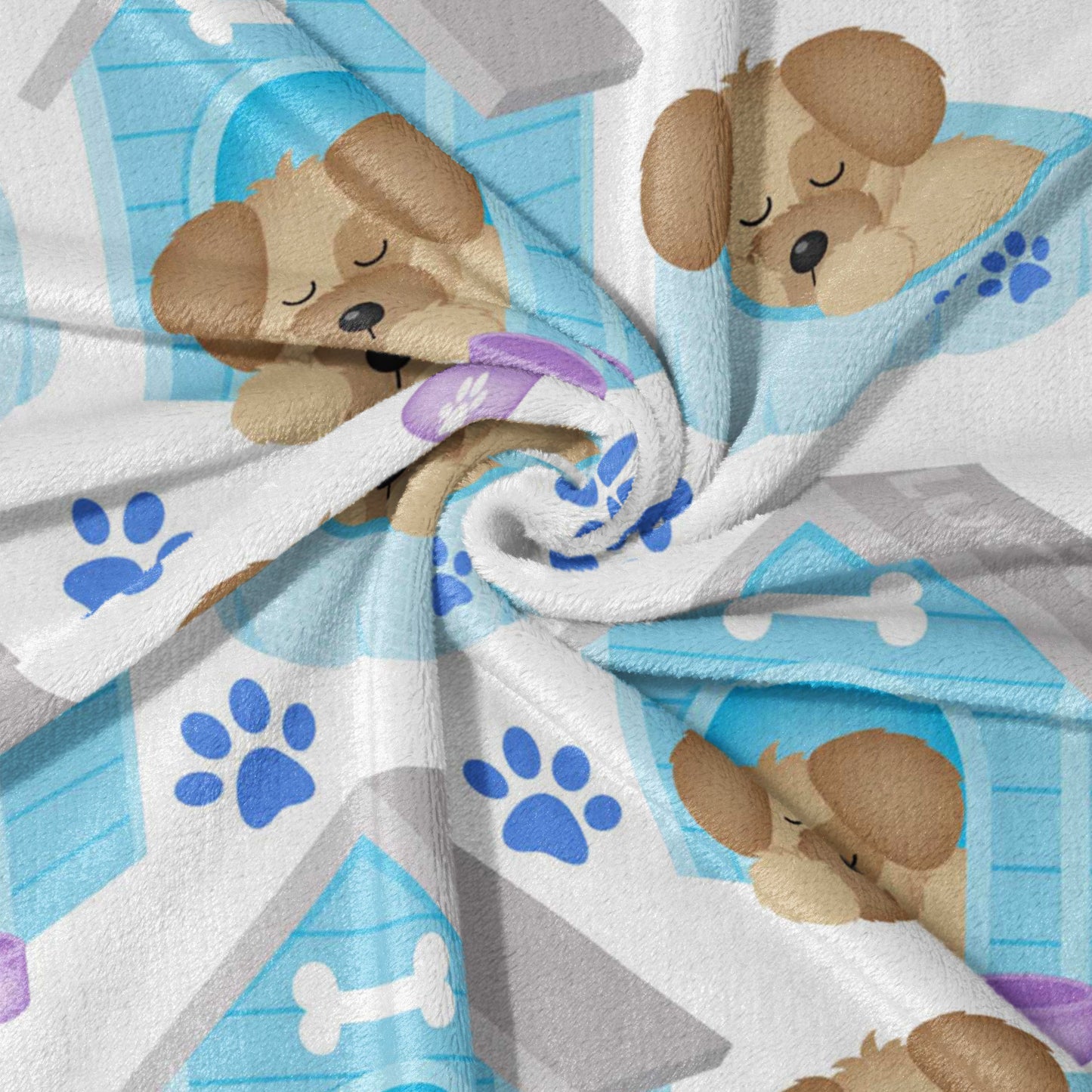 Blue Doghouse Dreams Blanket