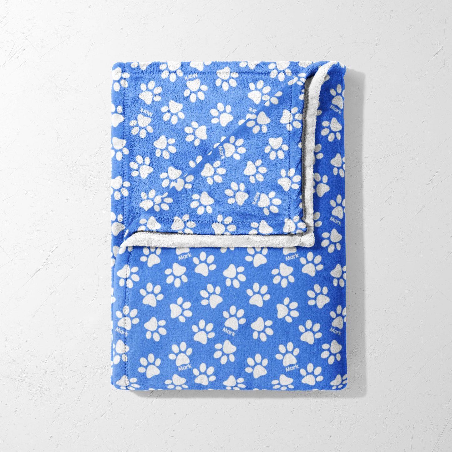 Blue Paw Print Parade Blanket