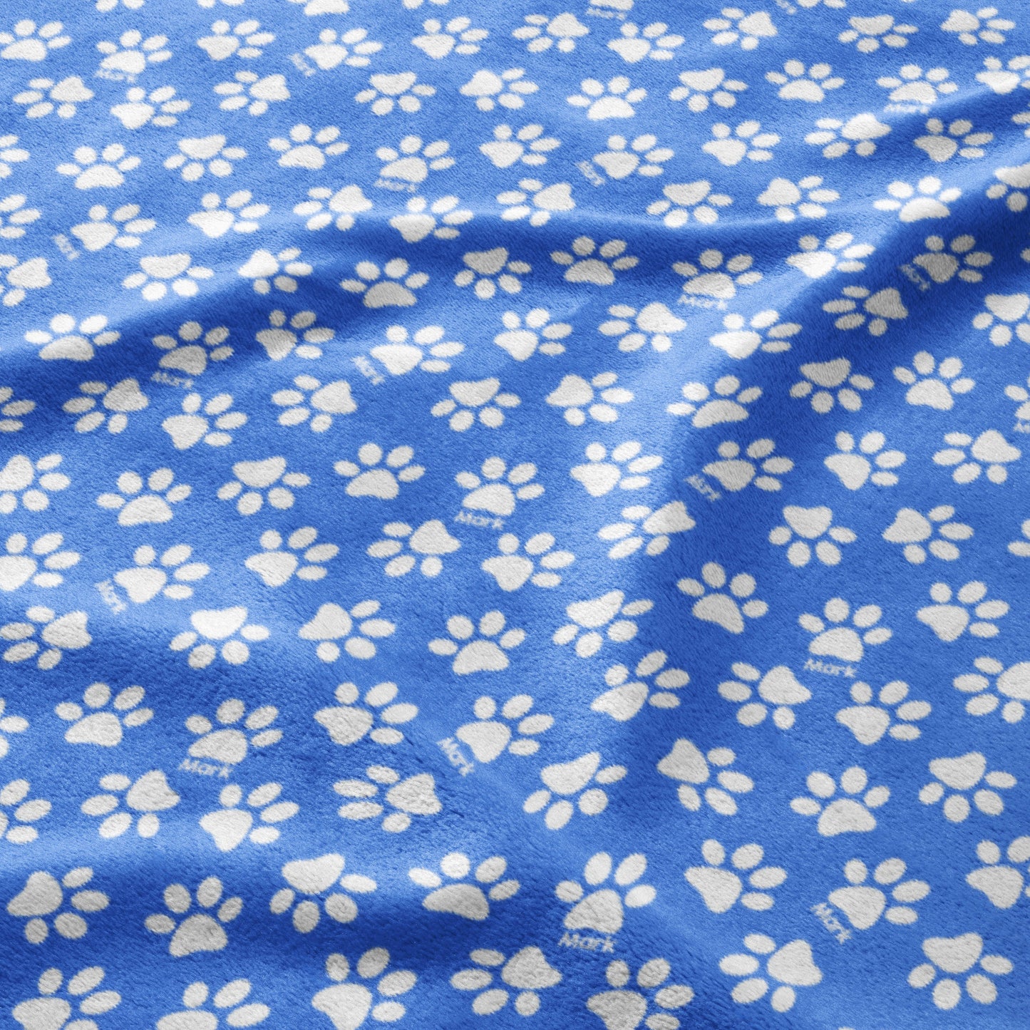 Blue Paw Print Parade Blanket