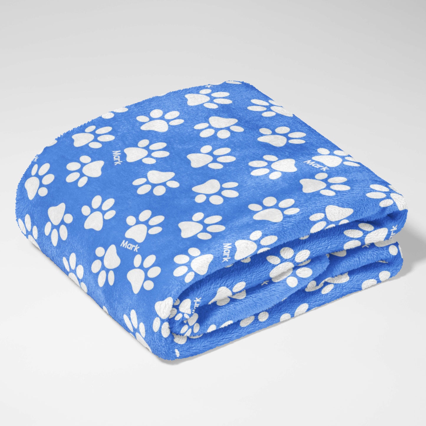 Blue Paw Print Parade Blanket
