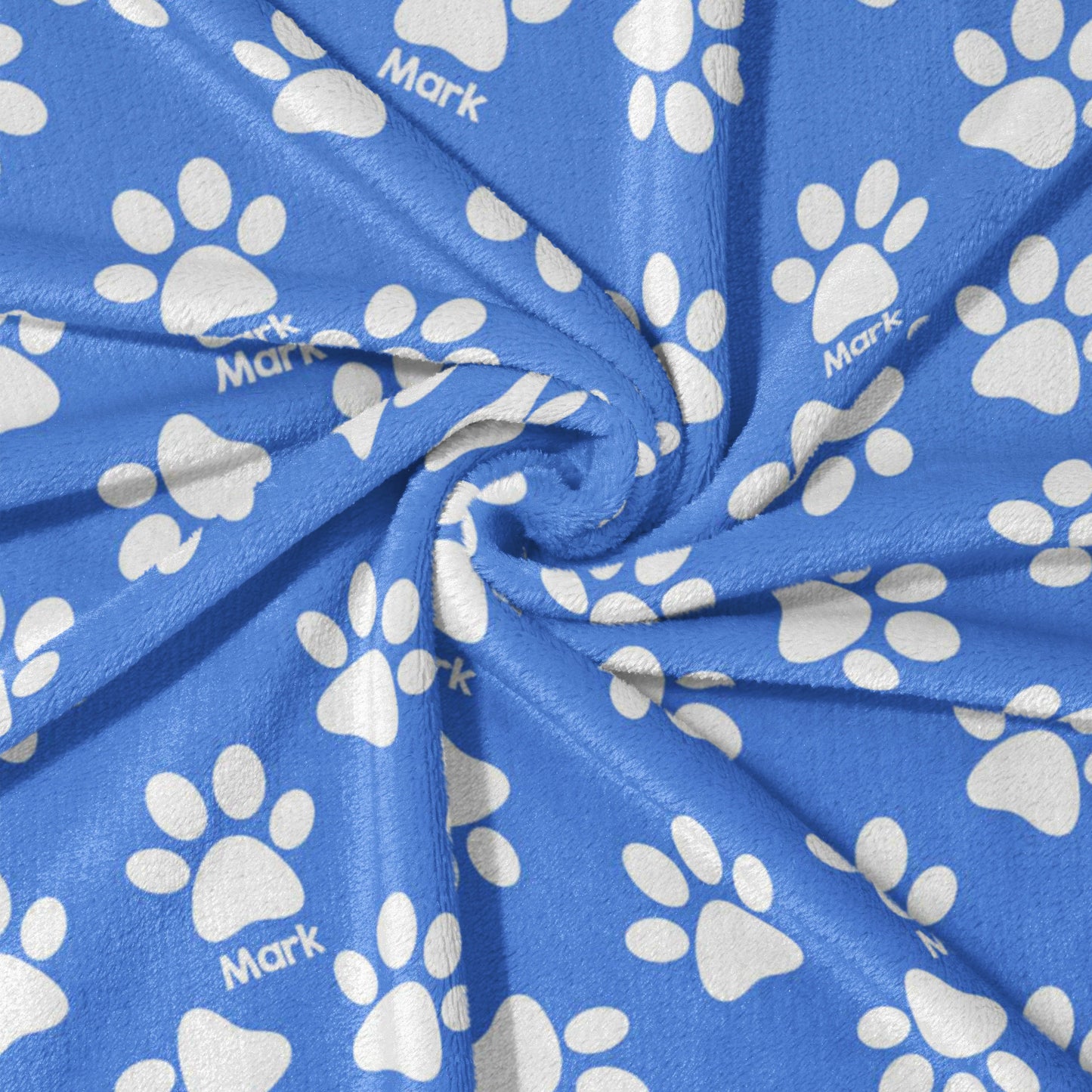 Blue Paw Print Parade Blanket