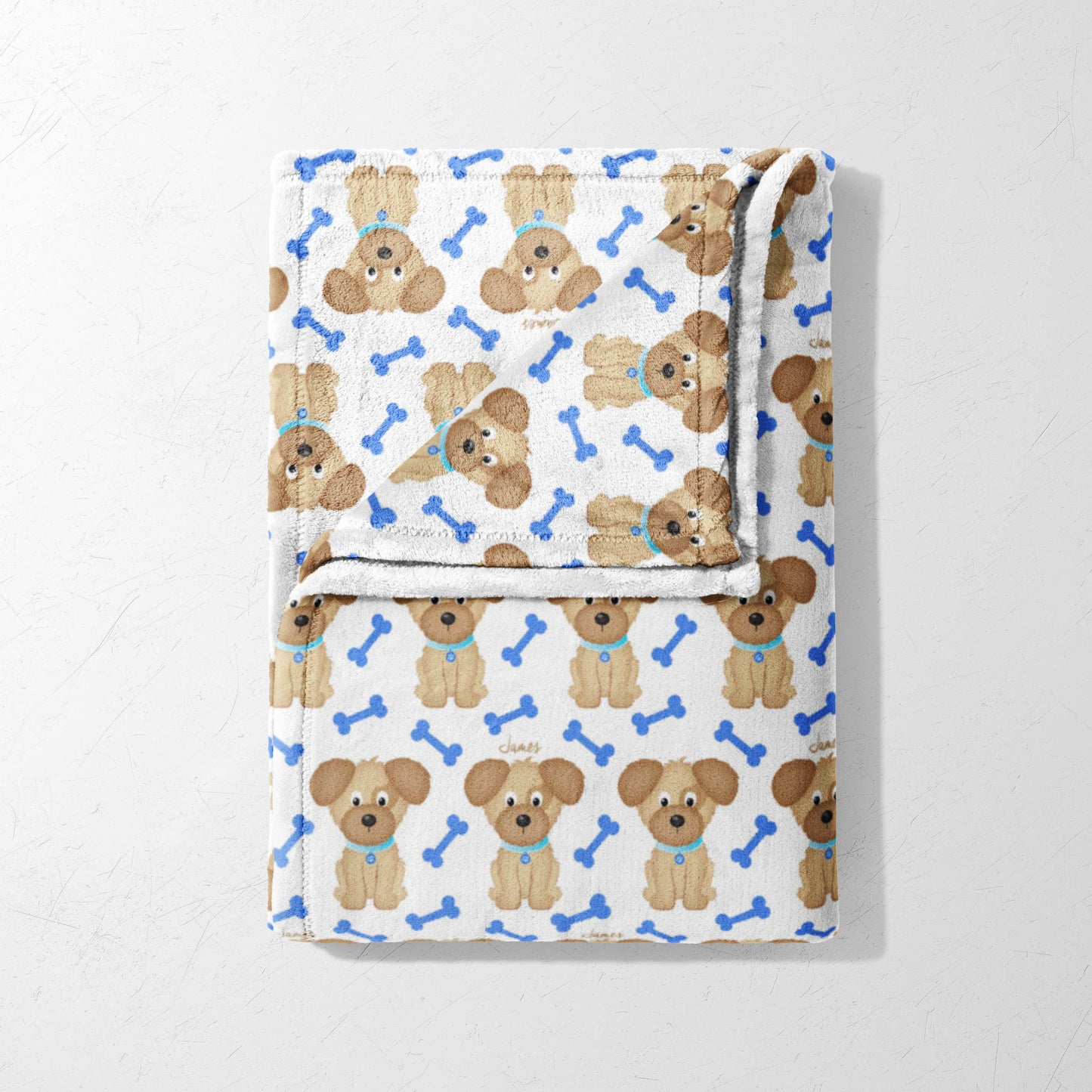 Puppy & Blue Bone Buddies Blanket
