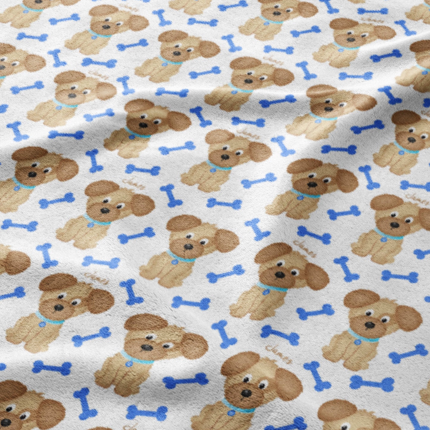 Puppy & Blue Bone Buddies Blanket