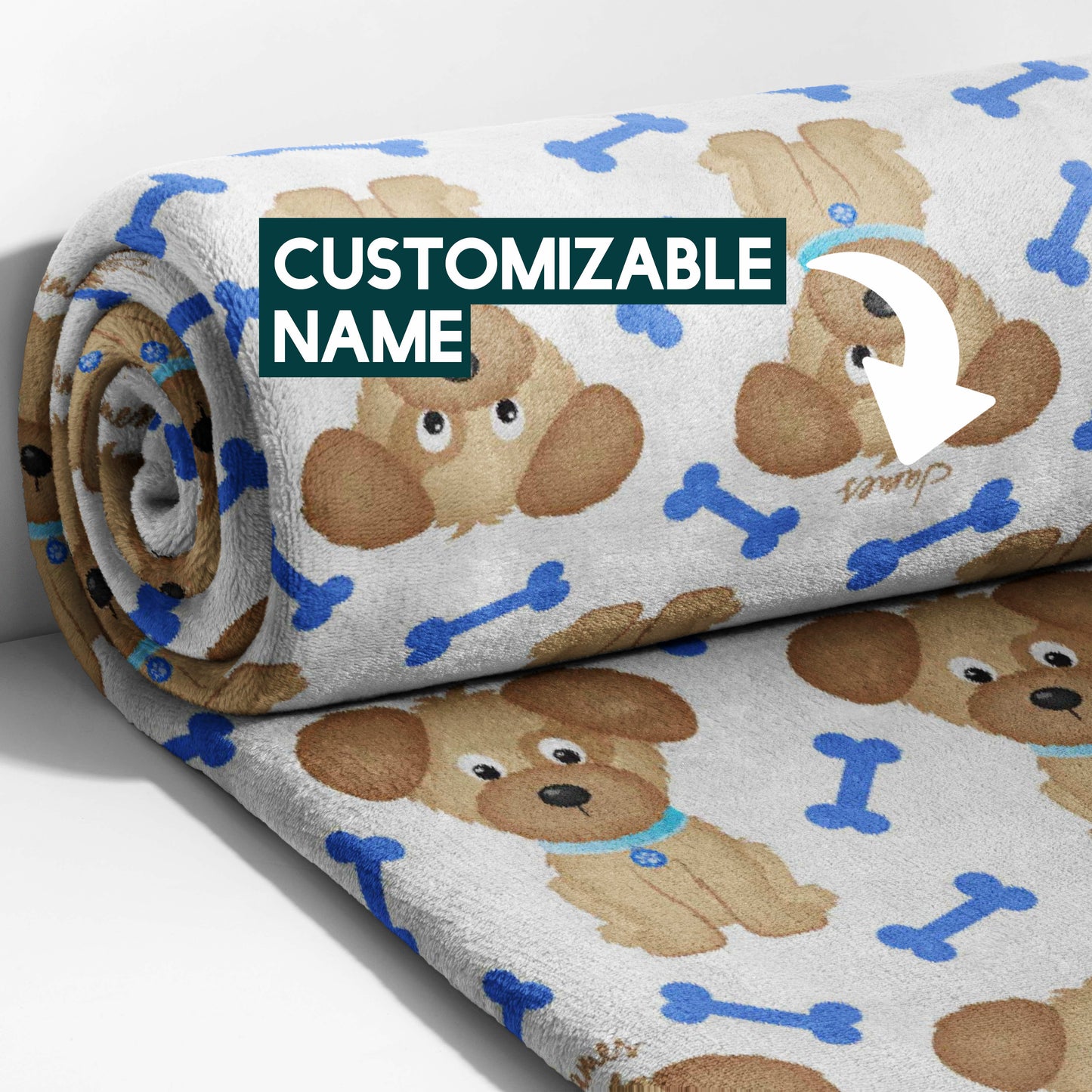 Puppy & Blue Bone Buddies Blanket