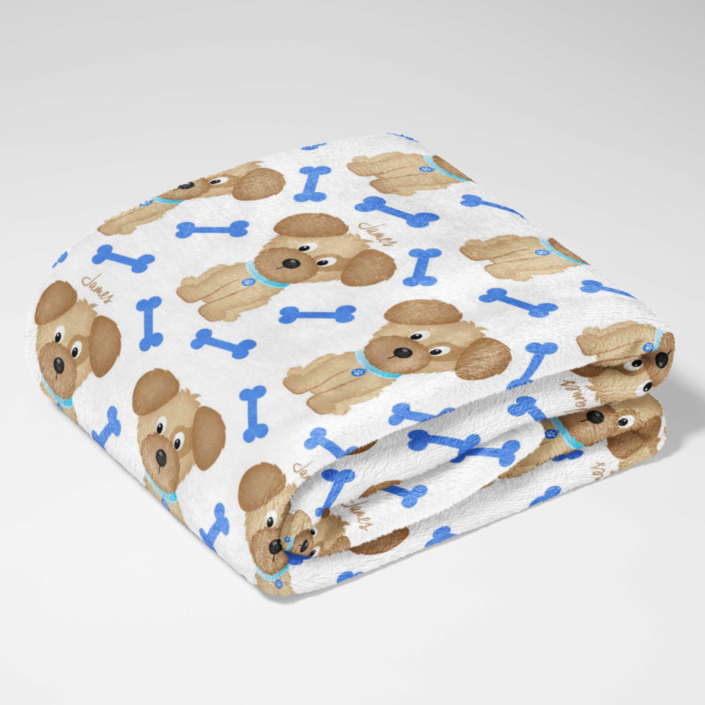 Puppy & Blue Bone Buddies Blanket